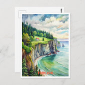 フォリヨン国立公園ウォーター絵画カラー ポストカード (正面/裏面)