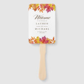 フォリング離れズガーランドオータム結婚式 プログラム ハンドファン (正面)