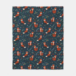 フォリーキツネかわいこちゃん フリースブランケット