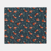 フォリーキツネかわいこちゃん フリースブランケット (正面(横))