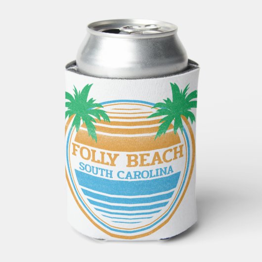 フォリービーチサウスカロライナのヤシの木 缶クーラー (缶正面)