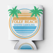 フォリービーチサウスカロライナのヤシの木 缶クーラー (裏面)