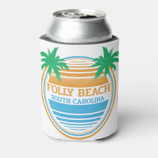 フォリービーチサウスカロライナのヤシの木 缶クーラー (缶裏面)