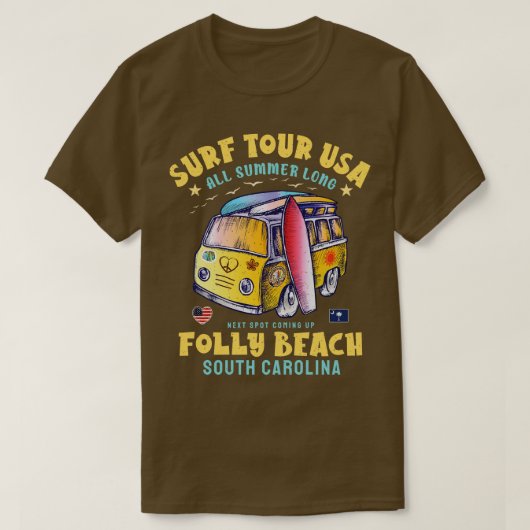 フォリービーチサウスカロライナ Tシャツ (デザイン正面)