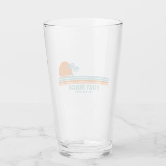 フォリービーチサウスカロライナSun Palm Trees タンブラーグラス (裏面)