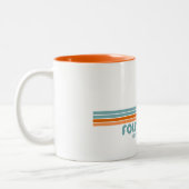 フォリービーチサウスカロライナSun Palm Trees ツートーンマグカップ (左)