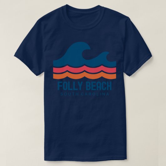 フォリービーチサウスヴィンテージ波 Tシャツ (デザイン正面)