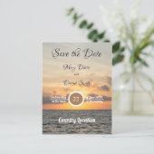 フォリービーチモーニング日付の保存 ポストカード (スタンド正面)