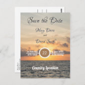 フォリービーチモーニング日付の保存 ポストカード (正面/裏面)