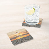 フォリービーチモーニング結婚ズ紙コースター スクエアペーパーコースター (インサイチュ)