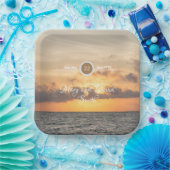 フォリービーチモーニング結婚紙プレート ペーパープレート (パーティー)