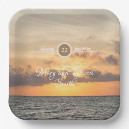 フォリービーチモーニング結婚紙プレート ペーパープレート