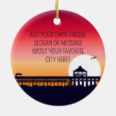 フォリービーチライトハウスSCレトロサンセットディ土産 セラミックオーナメント (裏面)