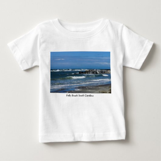 フォリービーチ大西洋 ベビーTシャツ (正面)
