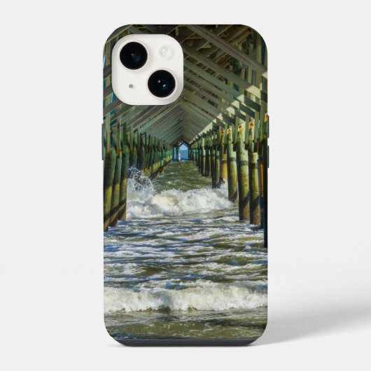 フォリービーチ桟橋の下 iPhone カー iPhoneケース (裏面)