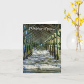 フォリービーチ考えるピアの下 カード (黄色い花)