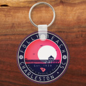 フォリービーチSCお土産レトロサンセットピア60s キーホルダー (正面)