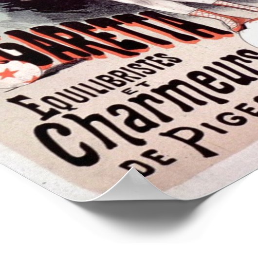 フォリーベルガレレガレッタヴィンテージフランスのAdv ポスター (角)