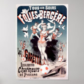 フォリーベルガレレガレッタヴィンテージフランスのAdv ポスター (正面)