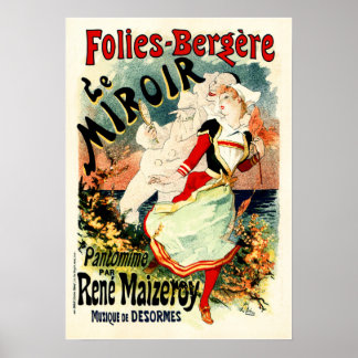 フォリーベルゲールミロアシェレフランスのヴィンテージ ポスター