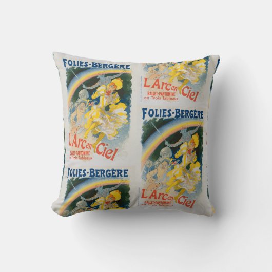 フォリーベルゲールL'arc en ciel - Jules Cheret 1893 クッション (正面)