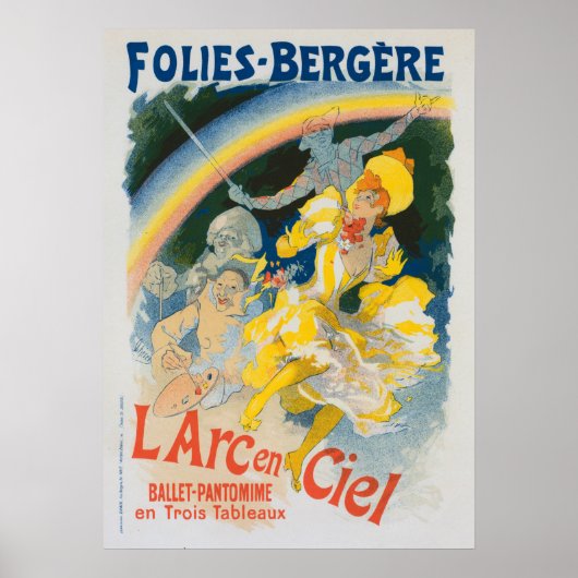 フォリーベルゲールL'arc en ciel - Jules Cheret 1893 ポスター (正面)