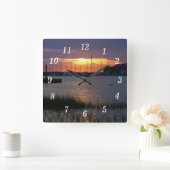 フォリーリバーサンセットウォールクロック スクエア壁時計 (ホーム)
