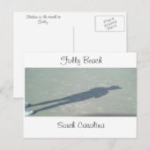 フォリー・ビーチ、サウスカロライナ州、フォリービーチの影 ポストカード (正面/裏面)