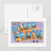 フォリー・ビーチ サウスカロライナ州 SC オールド ヴィンテージ ポストカード (正面/裏面)