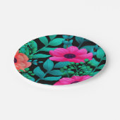 フォルアル及びグラマーのシームレスなパターン自然春 ペーパープレート (アングル)