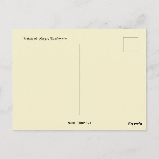 フォルカン・デ・フエゴグアテマラ ポストカード (裏面)