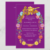 フォルカート フラワー フィエスタ ウェディング インビテーション ボダ (正面/裏面)