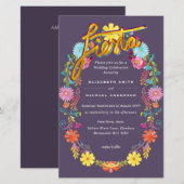 フォルカート フラワー フィエスタ ウェディング 招待状 ボダ (正面/裏面)