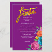 フォルカート フラワー フィエスタ ウェディング 招待状 ボダ (正面/裏面)