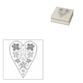 フォルキーフローラハートウッドアートスタンプ ラバースタンプ (押印)