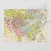 フォルケルカルト・フォン・アジェンアジアの地図 – アジアの地図 ポストカード (正面)