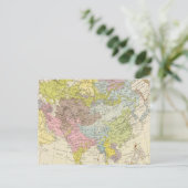 フォルケルカルト・フォン・アジェンアジアの地図 – アジアの地図 ポストカード (スタンド正面)