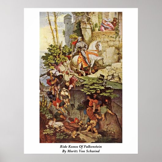 フォルケンシュタインのクノスに乗るMoritz Von Schwind ポスター (正面)