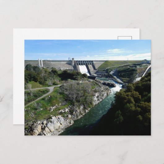 フォルサムの象徴：フォルサムダムと峡谷 ポストカード (正面/裏面)