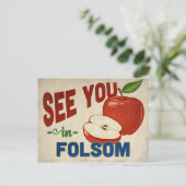 フォルソムカリフォルニアアップル – ヴィンテージトラベル ポストカード (スタンド正面)