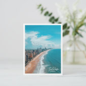 フォルタレザブラジルアートトラベルプレイスイラストレーション ポストカード (スタンド正面)