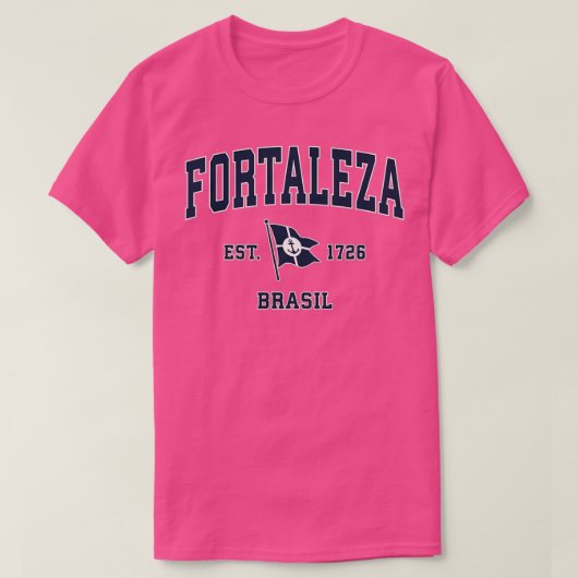 フォルタレザブラジ航海のルヴィンテージいかり国旗 Tシャツ (デザイン正面)