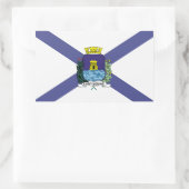 フォルタレザ、ブラジル市旗ステッカー 長方形シール (バッグ)