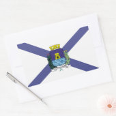 フォルタレザ、ブラジル市旗ステッカー 長方形シール (封筒)