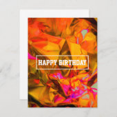 フォルダー数々のカラーの誕生日カード (正面/裏面)