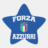 フォルツァアズーリイタリアジャージー2021サッカーファンズ 星シール (正面)