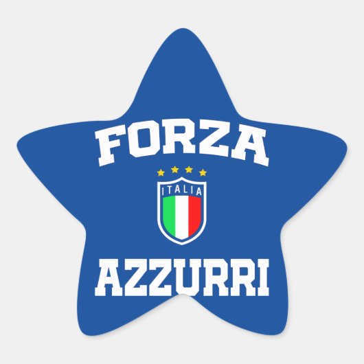 フォルツァアズーリイタリアジャージー2021サッカーファンズ 星シール (正面)