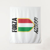 フォルツァアズーリイタリア国旗のサッカー タペストリー (正面)