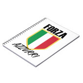 フォルツァアズーリイタリア国旗のサッカー ノートブック (左側)