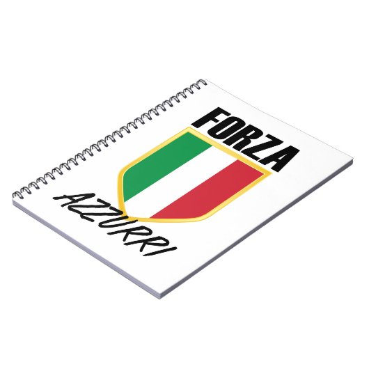 フォルツァアズーリイタリア国旗のサッカー ノートブック (左側)